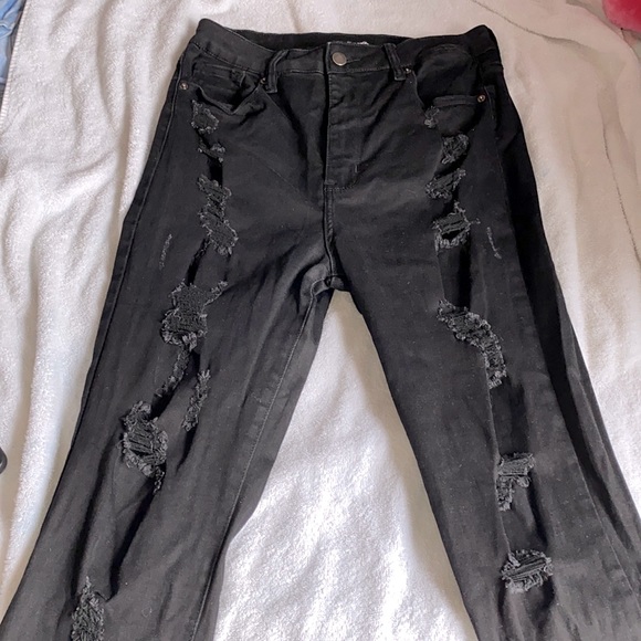 Fashion nova black ripped jeans - Picture 1 of 2